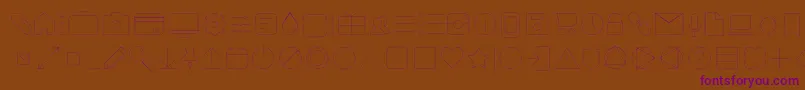 AristotelicaIconsHairlineTrial Font – Purple Fonts on Brown Background