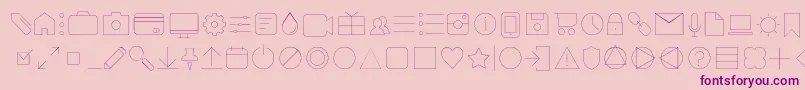 AristotelicaIconsHairlineTrial Font – Purple Fonts on Pink Background