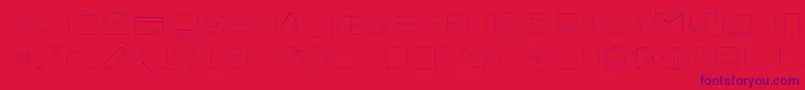 AristotelicaIconsHairlineTrial Font – Purple Fonts on Red Background