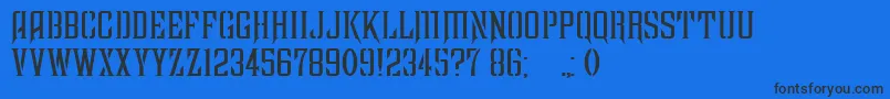 FarquharsonRegular Font – Black Fonts on Blue Background