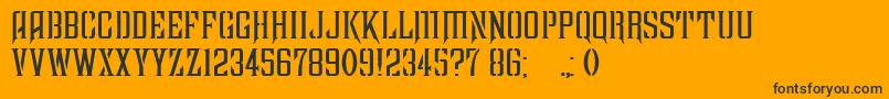 FarquharsonRegular Font – Black Fonts on Orange Background