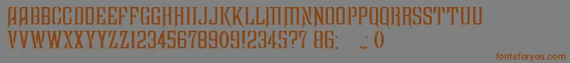 FarquharsonRegular Font – Brown Fonts on Gray Background