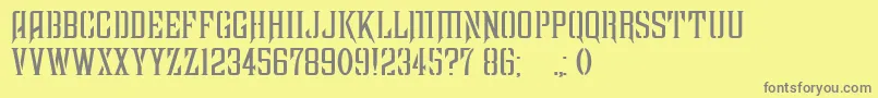 フォントFarquharsonRegular – 黄色の背景に灰色の文字
