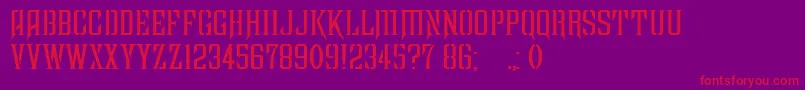 FarquharsonRegular Font – Red Fonts on Purple Background