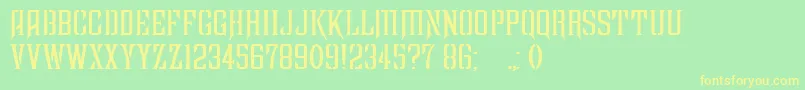 FarquharsonRegular Font – Yellow Fonts on Green Background
