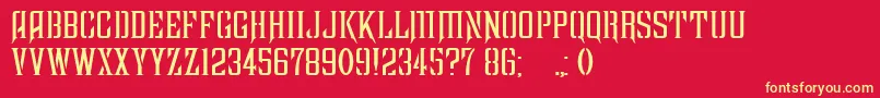 FarquharsonRegular Font – Yellow Fonts on Red Background