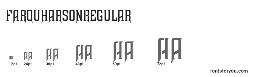 Размеры шрифта FarquharsonRegular