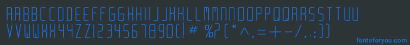 ArkadiaBold Font – Blue Fonts on Black Background