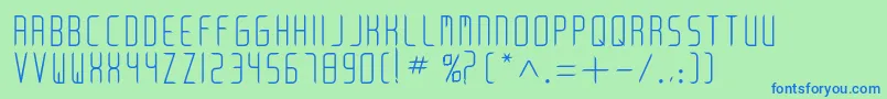 ArkadiaBold Font – Blue Fonts on Green Background