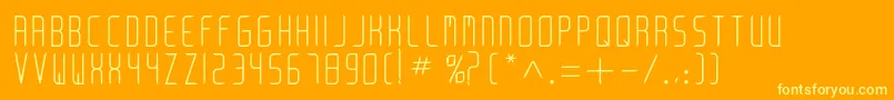 ArkadiaBold Font – Yellow Fonts on Orange Background