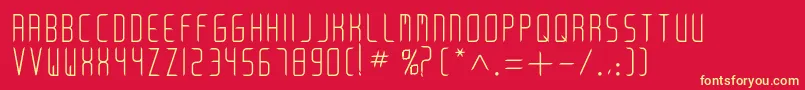 ArkadiaBold Font – Yellow Fonts on Red Background