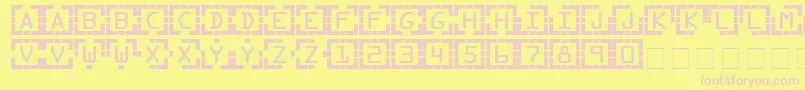 Encounter Font – Pink Fonts on Yellow Background