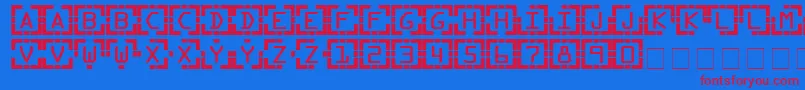 Encounter Font – Red Fonts on Blue Background