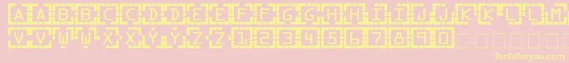 Encounter Font – Yellow Fonts on Pink Background