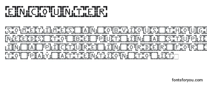 Review of the Encounter Font