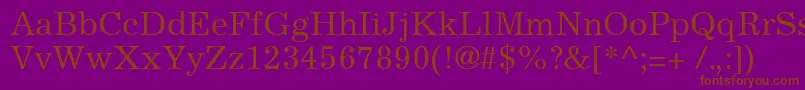 ExcelsiorCyrillicUpright Font – Brown Fonts on Purple Background