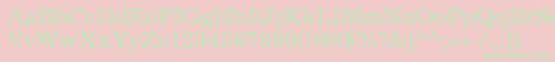 ExcelsiorCyrillicUpright Font – Green Fonts on Pink Background
