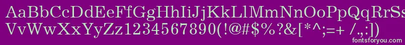 ExcelsiorCyrillicUpright Font – Green Fonts on Purple Background