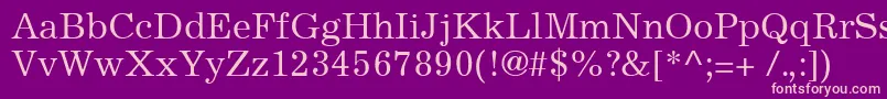 ExcelsiorCyrillicUpright Font – Pink Fonts on Purple Background