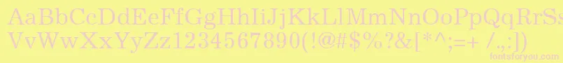 ExcelsiorCyrillicUpright Font – Pink Fonts on Yellow Background