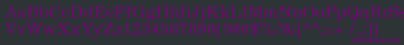 フォントExcelsiorCyrillicUpright – 黒い背景に紫のフォント