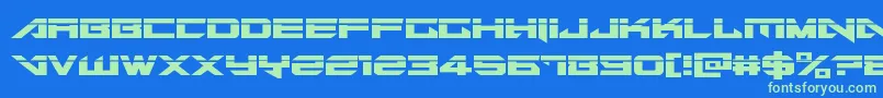 Tarrgetlaser Font – Green Fonts on Blue Background