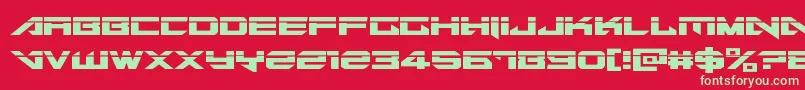 Tarrgetlaser Font – Green Fonts on Red Background