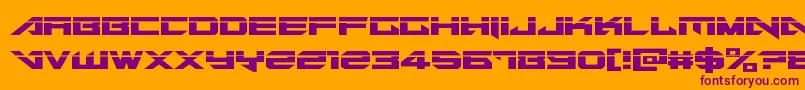 Tarrgetlaser Font – Purple Fonts on Orange Background