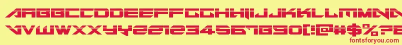 Tarrgetlaser Font – Red Fonts on Yellow Background