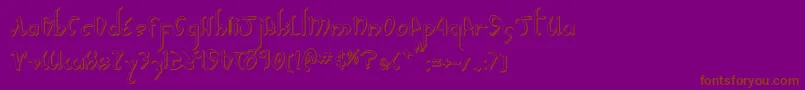 XaphanIiShadow Font – Brown Fonts on Purple Background