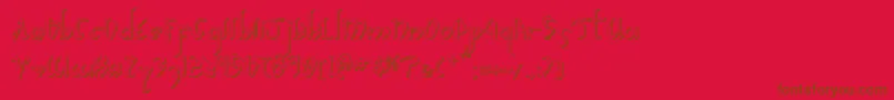 Czcionka XaphanIiShadow – brązowe czcionki na czerwonym tle