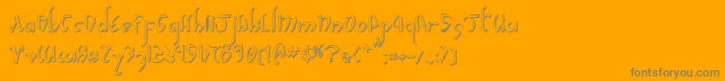 フォントXaphanIiShadow – オレンジの背景に灰色の文字