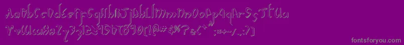 XaphanIiShadow Font – Gray Fonts on Purple Background