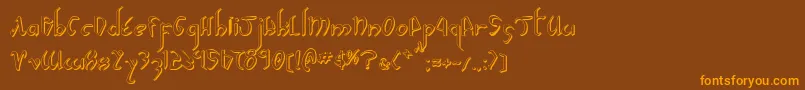 More about XaphanIiShadow Font XaphanIiShadow Font – Orange Fonts on Brown Background