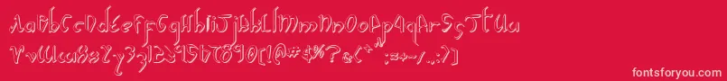 XaphanIiShadow-Schriftart – Rosa Schriften auf rotem Hintergrund