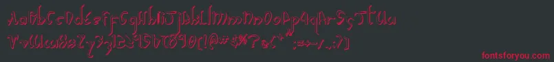 XaphanIiShadow Font – Red Fonts on Black Background