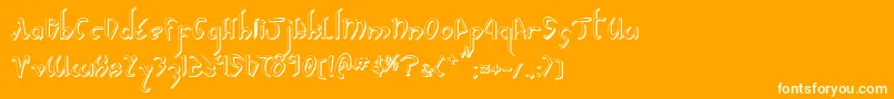 フォントXaphanIiShadow – オレンジの背景に白い文字