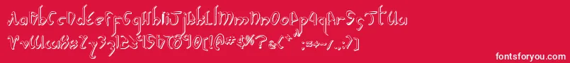 Шрифт XaphanIiShadow – белые шрифты на красном фоне