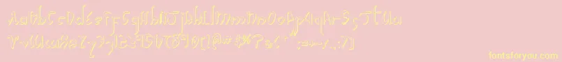 Шрифт XaphanIiShadow – жёлтые шрифты на розовом фоне