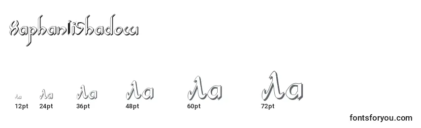 XaphanIiShadow Font Sizes
