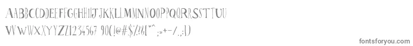 フォントPpscrabionau – 白い背景に灰色の文字