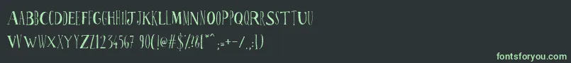 Шрифт Ppscrabionau – зелёные шрифты на чёрном фоне