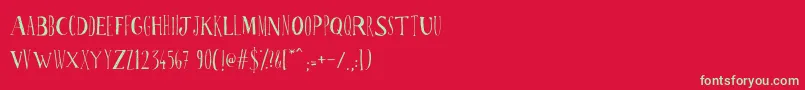 Ppscrabionau Font – Green Fonts on Red Background