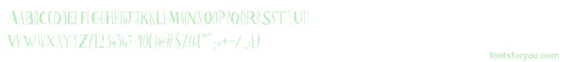 Ppscrabionau Font – Green Fonts on White Background