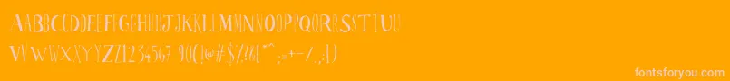 Ppscrabionau-fontti – vaaleanpunaiset fontit oranssilla taustalla