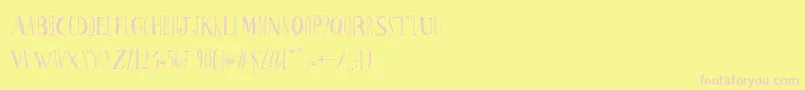 Ppscrabionau Font – Pink Fonts on Yellow Background