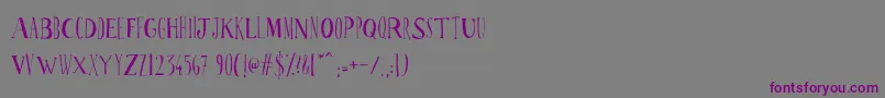 Ppscrabionau Font – Purple Fonts on Gray Background