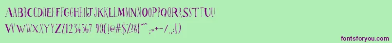 Ppscrabionau Font – Purple Fonts on Green Background