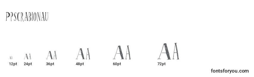 Ppscrabionau Font Sizes