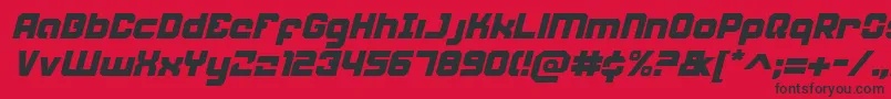 Weaponeeri Font – Black Fonts on Red Background